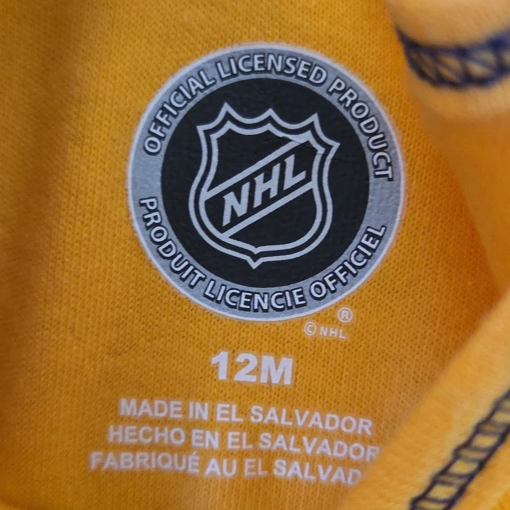 NHL Buffalo Sabres Baby Bodysuit 12M New Hockey Mascot Jersey 100% Cotton